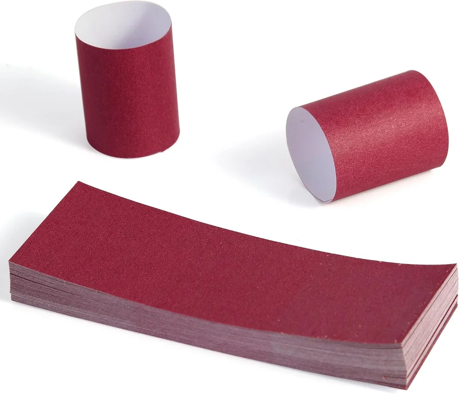 XINGYUNDEL burgundy paper napkin bands